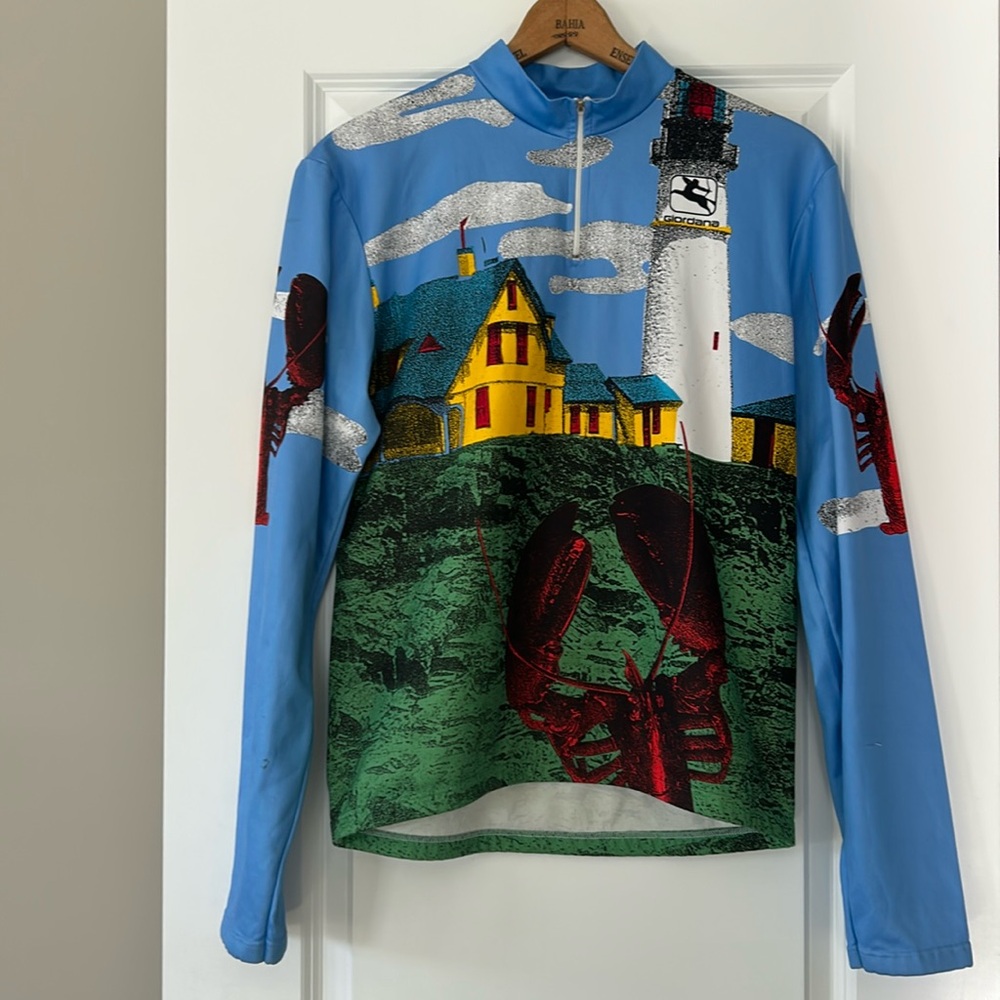Giordana Maine Lobster Portland Headlight Lighthouse LS Jersey w Triple Pockets